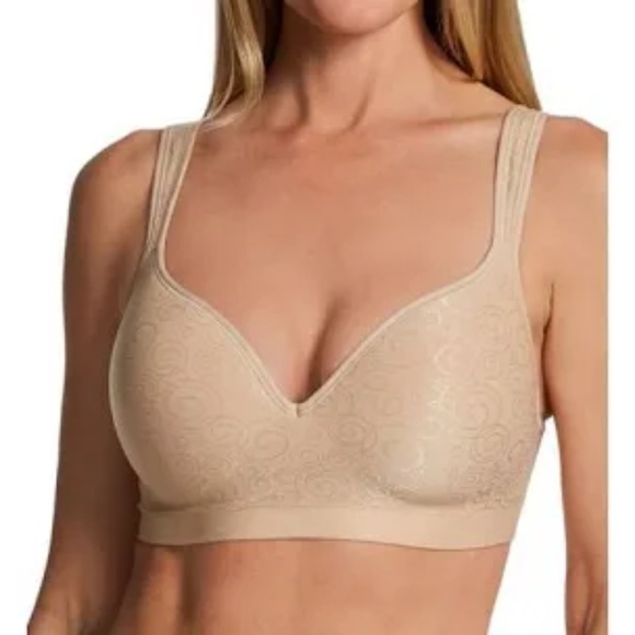 New Bali Cool Comfort Bra 40B Lightly Padded Tan - Picture 1 of 10
